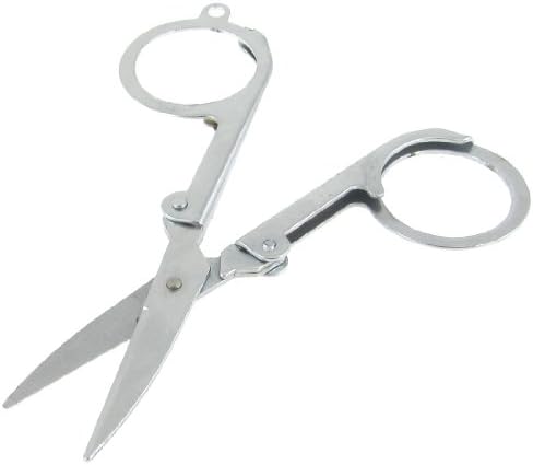 Aexit 4 Дълги Ръчни Инструменти От Неръждаема Стомана Мини Сгъваеми Ножици, Ножици и Ножици Сребърен Тон