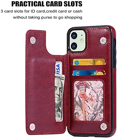 iPhone 7 Plus на iPhone Plus 8 Портфейла Case with Card Holder,Jfxhy Premium ПУ Leather Kickstand Card Slots Case,Двойна