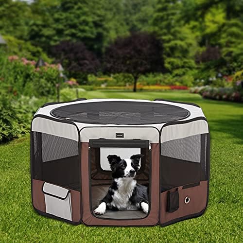 DONORO Dog Playpen Portable Пет Play Pens for Small Dog/Cat/Rabbit/Chicks Cat Playpen Indoor/Outdoor with Carring Case,