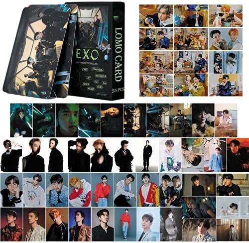 EXO LOMO Card 55 PCS DON ' T FIGHT THE FEELING New Album Photo Cards of Merchandise Postcards KPOP Postcard for Fans Daughter
