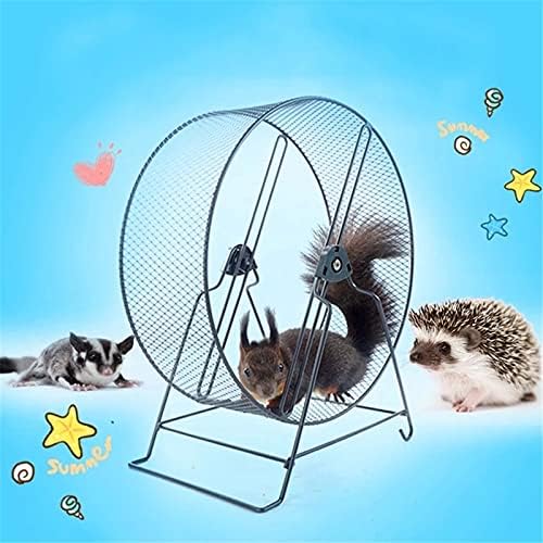 Teerwere Running Hamster Wheel Small Pet Hamster Running Wheel with Bracket Household Right-Jogging Toy Hamster Supplies