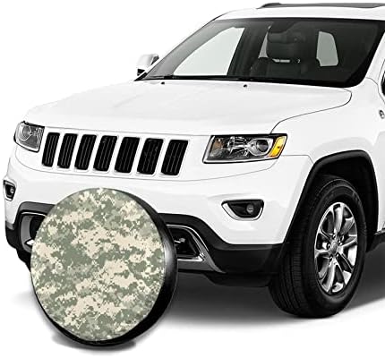 Kanen Retro Mosaic Green Camouflage Spare Tire Cover Universal Sunscreen Waterproof Прах-Proof Wheel Covers Fit for Trailer