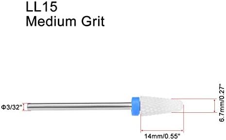 KFidFran Керамични тренировки за нокти 3/32 инча (среден размер) Електрическа пила за маникюр и педикюр Blue(Keramik Nagelbohrer