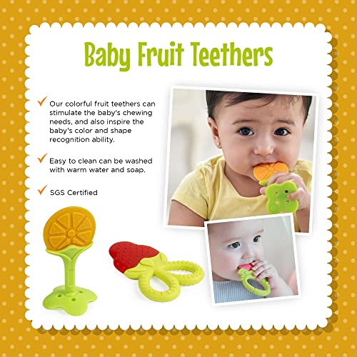 KAILEXBABY Teething Set 13pcs - Детска Играчка За никнене на млечни Зъби Teether - Baby Fresh Fruit Food Устройство Залъгалка