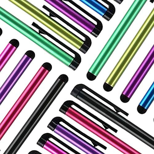 TCD [50 Pack] Цветни дълги метални капацитивен stylus писалка [Универсални] Съвместими с всички устройства с докосване на екрана [Ассортированные цвят]