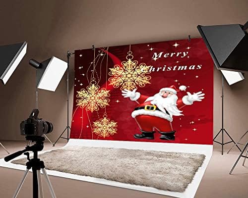 Фотографско студио Фон Подпори Коледна Елха Дядо Коледа Снимка, Пейзаж Коледна тема украса (Цвят : Green2, размер : 8x8ft)