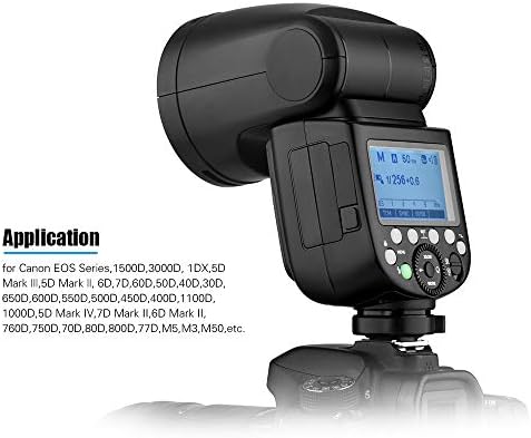 Godox V1C Камера Светкавица Speedlite Speedlight Кръгла Корона е Съвместима с Canon EOS Series 1500D 3000D 5D Mark учене през целия живот 5D Mark ll за Сватбената Портрет на Студийната Фотография + Go