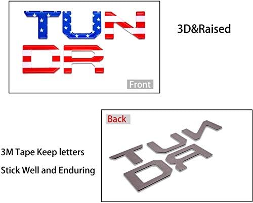 3D Повдигнати Букви поставяне на задната врата на Задната Емблема, Поставяне ABS Пластмаса с лепило 3M Съвместим с -2021 тундрой (цветен флаг)