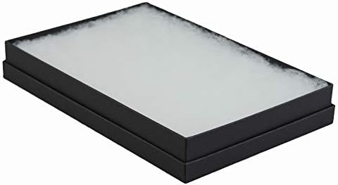 JPB Матиран Черен памук Напълнени Кутии за бижута 96 (Опаковка от 10) 9 см x 6 инча (10)