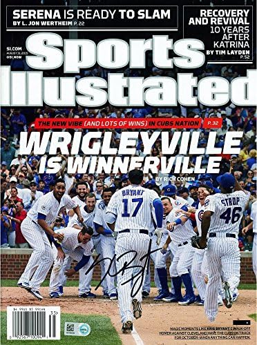 Kris Bryant Chicago Cubs Autographed Sports Illustrated Magazine - Списания MLB с Автограф