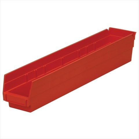 Кутия рафтове [Комплект от 12] Размер: 4 H x 4.13 W x 23.63 D Цвят: червен
