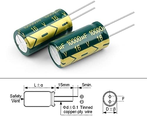 MaJingHengg Алуминиеви електролитни кондензатори, 50v 220uf 8x16mm/10x13mm висока честота Ниско съпротивление esr Ниско съпротивление (БР.: 500шт, размер : 8x16)