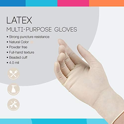 Универсални ръкавици ASAP Latex Powder Free, за Еднократна употреба, 4.0 mil, Естествен латекс (X-Large - Case of 1000)