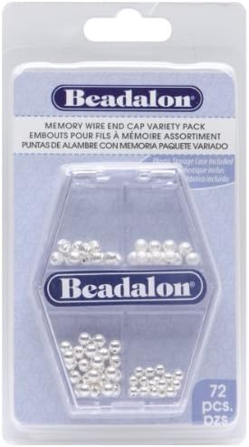 Beadalon Memory Тел Endcap Variety Pack 72/Pkg-Сребърен