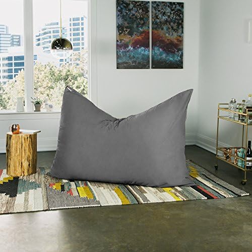 Jaxx Pillow Saxx 5.5-Foot - Huge Bean Bag Floor Pillow and Кресло, дървени Въглища