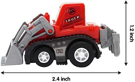 18 Piece Pull Back Car Assorted Mini Truck Model Car, Friction Powered Race Cars Vehicle Set for Toddlers, Boys and Girls' Educational Pretend Play