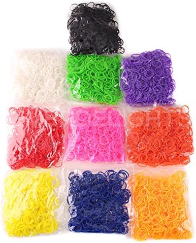 CleverDelights 20,000 Piece Стан Band Refill Kit - Mega Refill Pack - 10 цвята - 20000 Светещи ленти