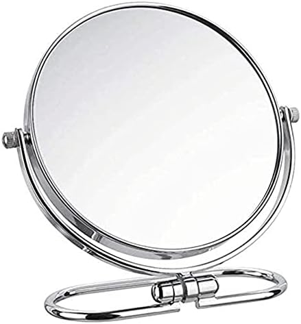 ВИСОКО КАЧЕСТВО на Малко Огледало Континентална Огледало За Грим, Тоалетно Огледало Десктоп Двустранно Джобно 360 Градуса Завъртане 3X Увеличение HD за Бръснене за П?