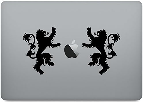 Game of Thrones House Lannisters [4 бр.] - Комбиниран пакет - Включва 2 противоположни лъв - Регулируем - Vinyl стикер за лаптоп MacBook Pro 13 – и други преносими компютри на Apple – Кола и прозо