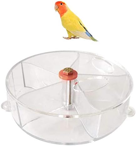 SHINYLYL Bird Foraging Toy Seed Food Топка Rotate Wheel for Small and Medium Parrots Parakeet Canary Cage Устройство