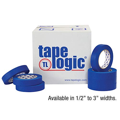 Aviditi Tape Logic 1 инч x 60 Ярда, Многоповерхностная Синя Малярная лента, опаковка от 36 роли, Лесен за отстраняване и липсата на остатъци