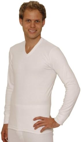 Octave 2 Pack Мъжки Thermal Underwear Long Sleeve 'V'-Neck T-Shirt/Vest/Top