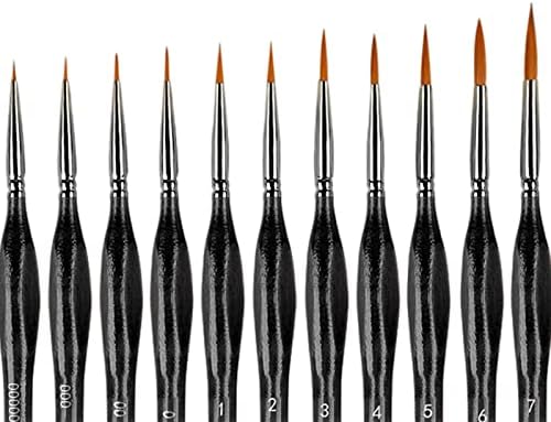 DYNWAVE Artist Script liner четки Paint Brushes Detail Paintbrushes Set for Acrylic Oil Painting Art Доставки - 11 Brushes Set Black
