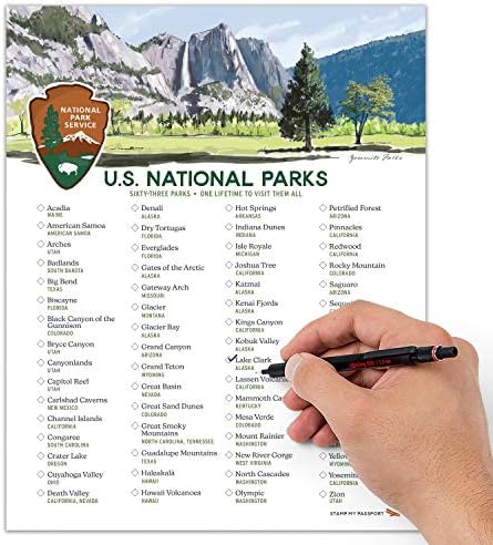 Списъка на националните паркове на САЩ - Списъка на националните паркове Плакат - Travel Decor (8x10)