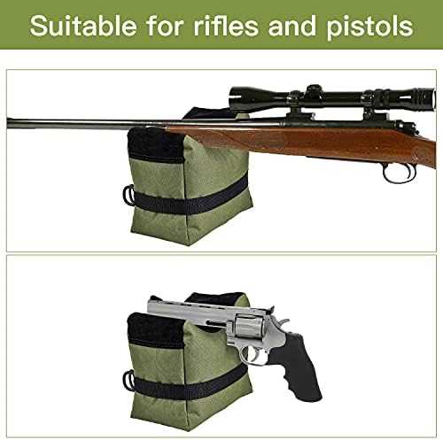 Caysen Outdoor Shooting Rest Bag Target Shooting Sports Bench Rest Front & Rear Support SandBag Stand Holders for Gun Rifle Shooting Hunting Photography - Unfilled