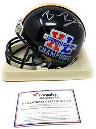 Ben Roethlisberger Питсбърг Стийлърс Signed Autograph Mini Helmet супербоул XL CHAMPS Fanatics Authentic Certified