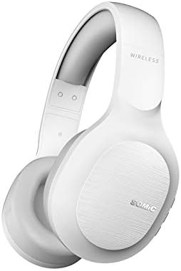 SOMIC Wireless Bluetooth Headset Over Ear Headphones with HI-FI Stereo, Меки Слушалки с ефект на памет, Вграден Микрофон,
