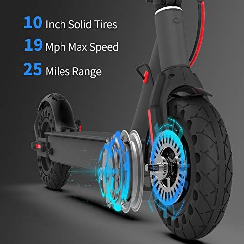 Скутер Hiboy S2 Pro електрически - 10 Твърди гумите са - 25 Мили Long-range & 19 Mph Сгъване крайградски електрически
