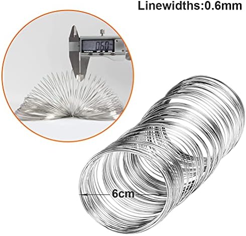 Ximalun 300 Линии Jewelry Тел Memory Wire for Bracelet Making Steel Wire Cuff Bracelet for Art Creation Bracelet Necklace Jewelry Making Dolls and DIY Crafts Making