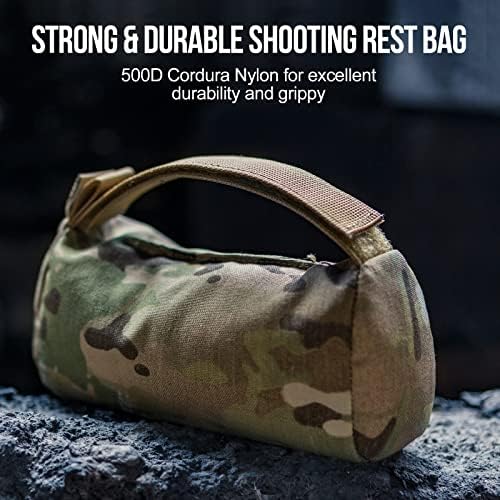 OneTigris Shooting Rest Bag - Filled Shooting Sandbag Rest Tactical Rear Преса Bag for Rifles Gun Hunting Target, Multicam