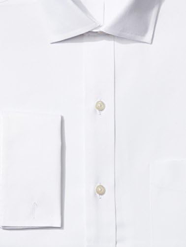 Мъжка Класическа риза с френски ръкавели Копчета Класически Cut, Супима Памучен Без Желязо, Расстегнутый Яка