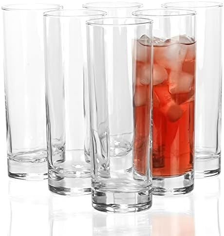 Collins Slim Water Beverage Glasses, 10 унции - Комплект от 6
