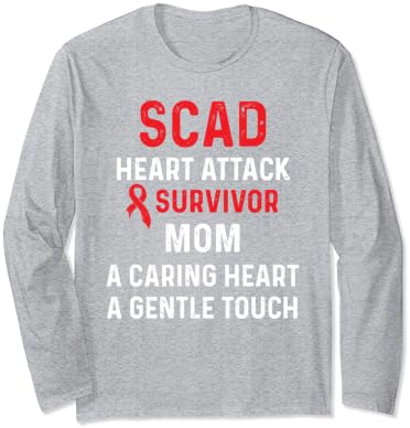 SCAD Heart Attack Survivor Warrior Awareness Тениска с Дълъг ръкав