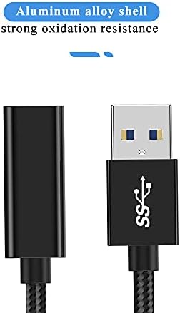 LDOC USB C Female to USB Male Adapter Cable(2-Pack), Type C to A USB Charger Cable Adapter, Поддръжка на една Страна Пренос на данни 5 Gbit / s и зареждане на храни, 0,5 метра