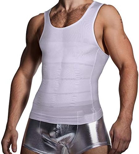 KOCLES Мъжки Компресиране на Майк За Отслабване Body Shaper Жилетка, Риза Abs Тънък Фитнес Зала