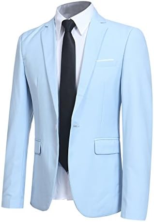 YFFUSHI Slim Fit 2 Piece Suit for Men One Button Casual/Formal/Сватбен Смокинг