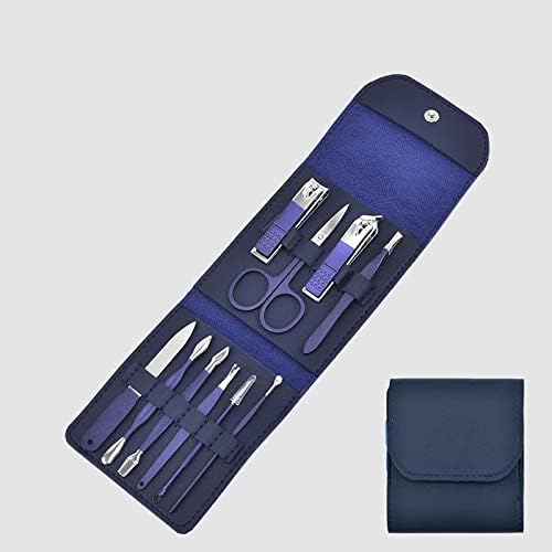 Маникюр, Определени 18-Piece Set Color Contrast Sets Нокти Clippers Кътър Tools Комплекти Stainless Steel Pedicure Travel Case for Man Woman 10in1