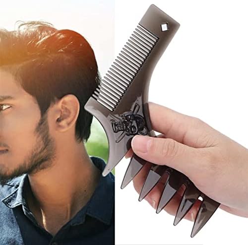 WRLRUILIAN Hair Comb Creative Right Angle Multifunctional Лицето Hair Finishing Comb Beard Comb Hair Styling Comb Can