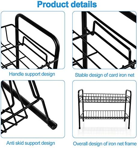 X-cosrack Foldable Cabinet Wall Mount Metal Wire Basket Organizer Pantry  Basket with Handles - 4 Pack -12 x 9 X 6, Food Storage Mesh Bin for