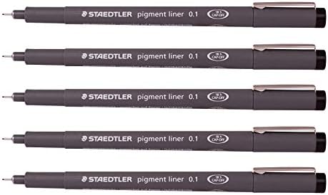 Staedtler 0.1 mm Pigment liner четки Fineliner Sketching Drawing Drawing Pens Pack of 5