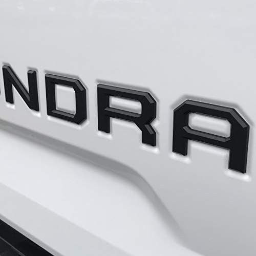 IchthusGraphics.com Посочете писма и задната врата са съвместими с аксесоари на Toyota Tundra 2014-2021 | Лепило 3M | Емблема ABS пластмаса | идеален 2014-2020 | Не винил, купол или метален (чере