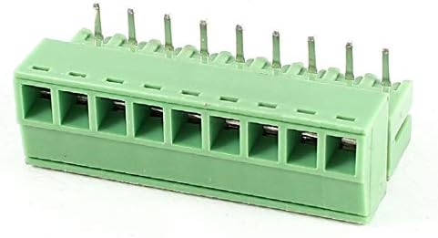 Нов LON0167 Зелен 9Pin 3,5 мм Разстояние ПХБ Винт Клеммный блок Конектор 300V 8A AWG22-16(Grün 9Pin 3,5 мм Abstand ПХБ