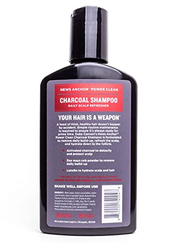 Duke Cannon Supply Co. News Anchor Power Clean скара на дървени Shampoo, 10 Течни унции - Дълбоки Чисти и ежедневна Детоксицирующий