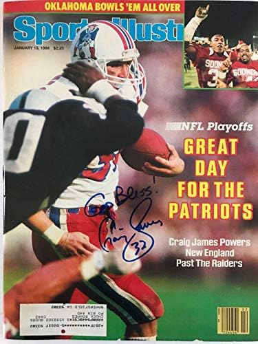 Крейг Джеймс подписа за Спортс илюстрейтид на 13 януари 1986 г. - Списания NFL с автограф