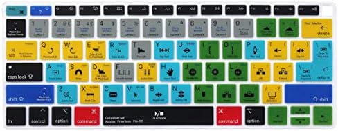 Premiere Pro CC MacBook Silicone Shortcut Hot Key Keyboard Protective Cover Skin Съвместим за 2018 издаване на MacBook