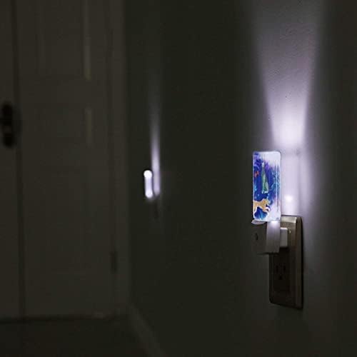 Kesphabt Night Light, Jaguar Home Energy Efficient Night Light Сензор от Здрач до Зори, Plug лека нощ за Игрални зали/ Партита/ Домашно кино